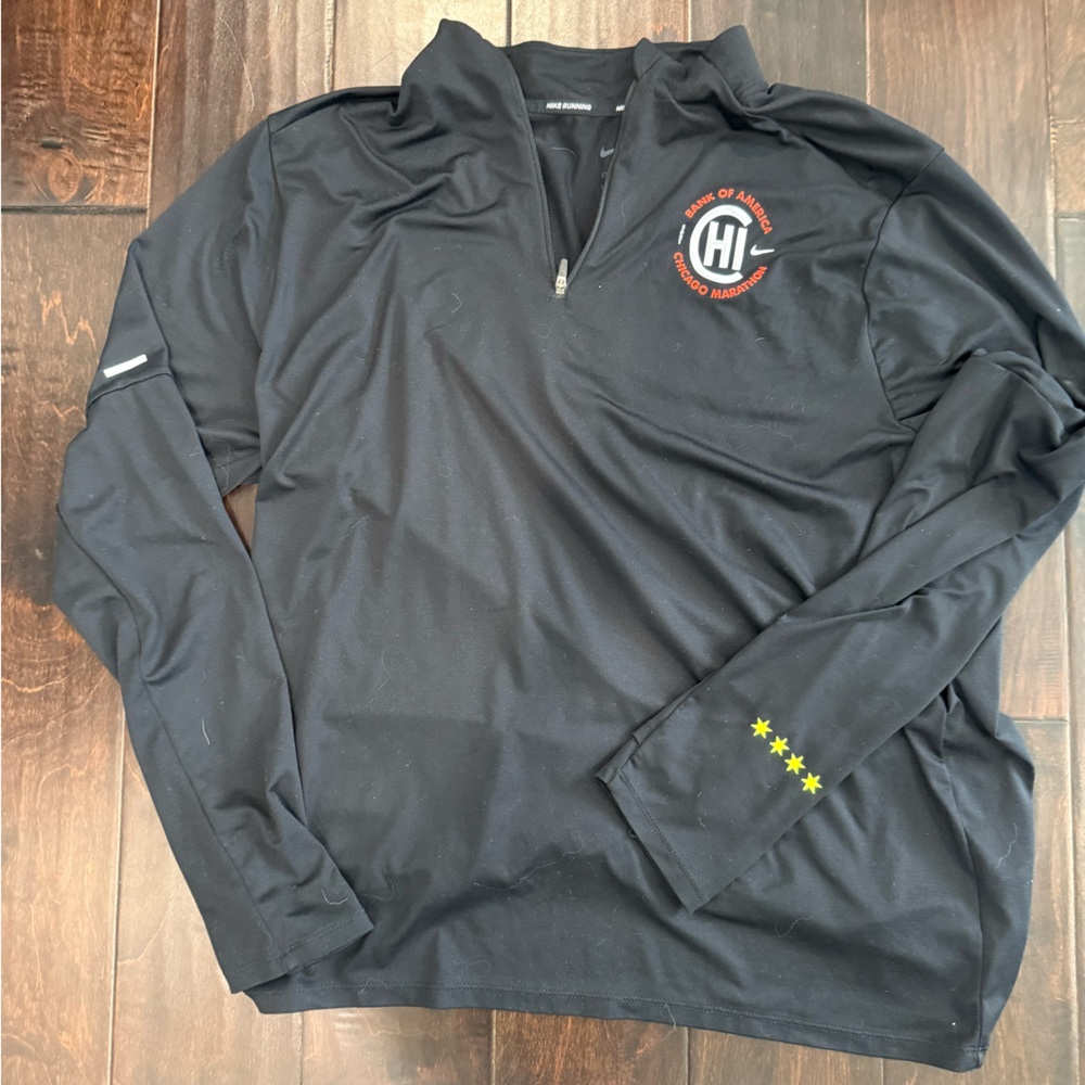 Nike Black Lightweight Shirt Jacket with Half-Zip